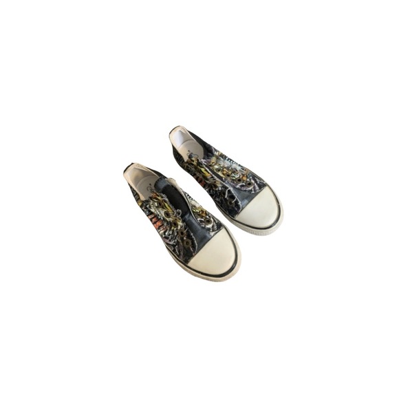 Ed Hardy Canvas Tattoo Shoes - Boy’s Size 1 - Picture 1 of 8